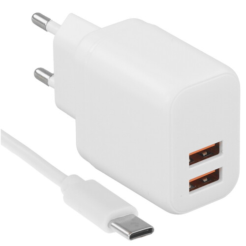 Купить Сетевое зарядное устройство BoraSCO 52580 белый  9229721. Характеристики, отзывы и цены в Донецке