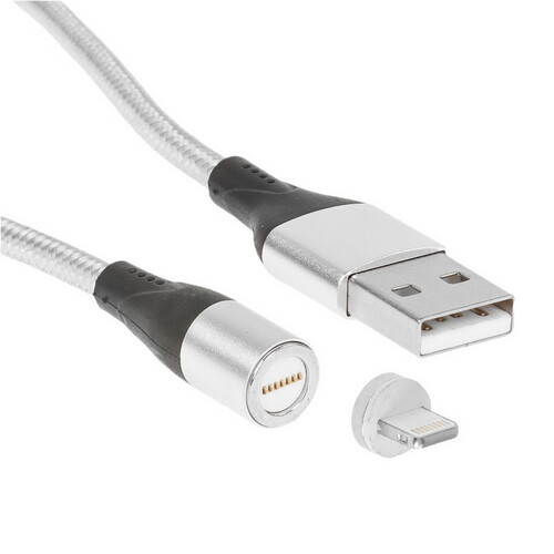 Купить Кабель круглый JETACCESS Lightning 8-pin - USB 2.0 Type-A серебристый 1 м  5617825. Характеристики, отзывы и цены в Донецке