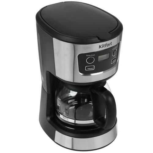 Купить Кофеварка капельная Kitfort KT-738 черный  8190290. Характеристики, отзывы и цены в Донецке
