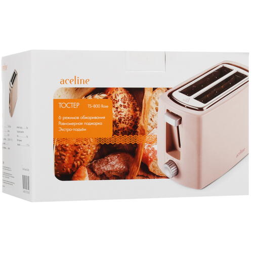 Купить Тостер Aceline TS-800 Rose бежевый  5420547. Характеристики, отзывы и цены в Донецке