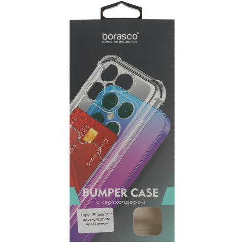 Купить Накладка  BoraSCO Bumper Case для Apple iPhone 15 прозрачный  5643392. Характеристики, отзывы и цены в Донецке