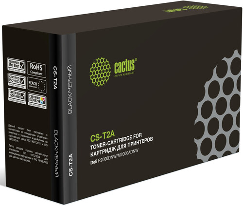 Купить Картридж лазерный Cactus CS-T2A черный, с чипом  9065509. Характеристики, отзывы и цены в Донецке