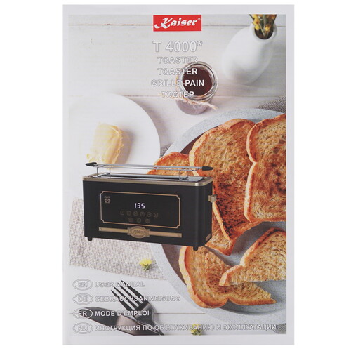 Купить Тостер Kaiser T 4000 черный  9229087. Характеристики, отзывы и цены в Донецке