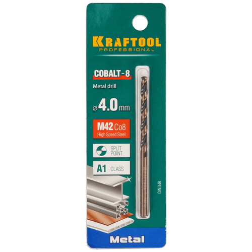Купить Сверло спиральное KRAFTOOL 29656-4  9123288. Характеристики, отзывы и цены в Донецке