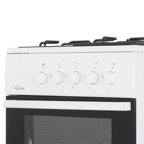 Купить Газовая плита Flama RG 24051 W белый  9973272. Характеристики, отзывы и цены в Донецке