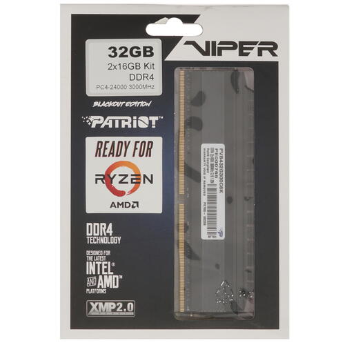 Купить Оперативная память Patriot Viper 4 Blackout [PVB432G300C6K] 32 ГБ  4759796. Характеристики, отзывы и цены в Донецке