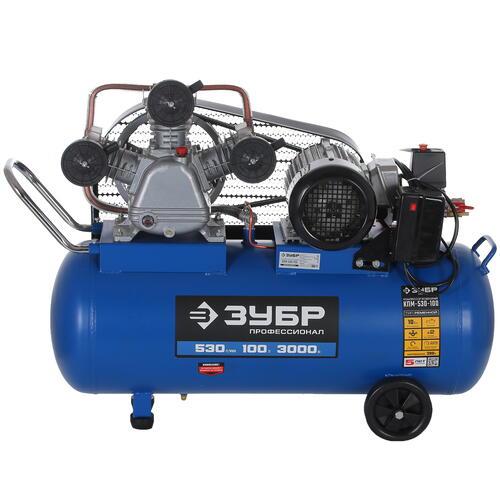 Купить Компрессор поршневой масляный Зубр КПМ-530-100  5308101. Характеристики, отзывы и цены в Донецке