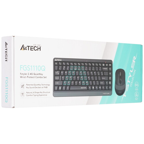 Купить Клавиатура+мышь беспроводная   A4Tech Fstyler FGS1110Q черный  9188923. Характеристики, отзывы и цены в Донецке