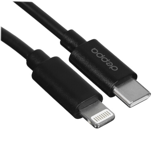 Купить Кабель витой DEPPA Lightning 8-pin - USB Type-C черный 1.5 м  9113439. Характеристики, отзывы и цены в Донецке