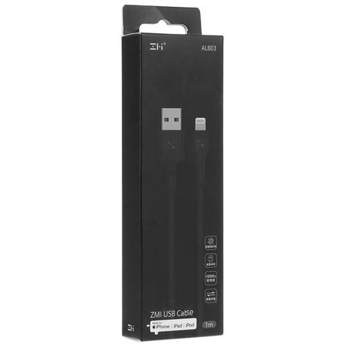 Купить Кабель круглый ZMI Lightning 8-pin - USB 2.0 Type-A черный 1 м  5099625. Характеристики, отзывы и цены в Донецке