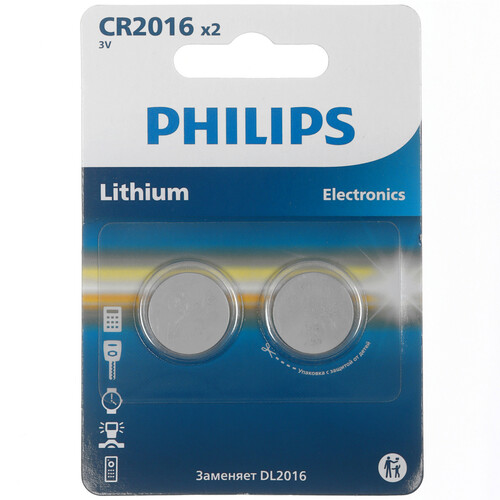 Купить Батарейка Philips CR2016P2/51 CR2016  9156197. Характеристики, отзывы и цены в Донецке