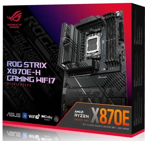 Купить Материнская плата ASUS ROG STRIX X870E-H GAMING WIFI7  5637226. Характеристики, отзывы и цены в Донецке