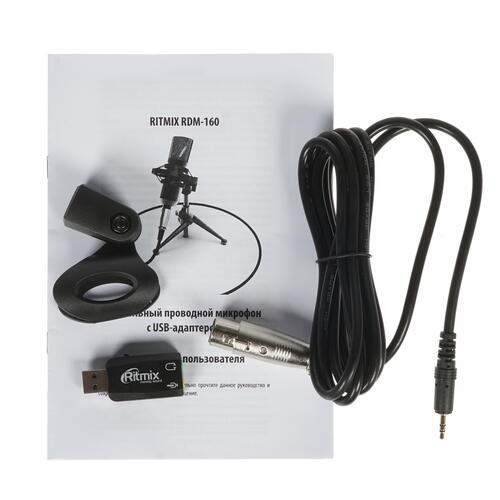 Купить Микрофон Ritmix RDM-160 черный  1358652. Характеристики, отзывы и цены в Донецке