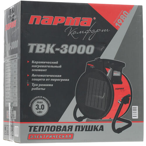 Купить Тепловая пушка электрическая Парма ТВК-3000  4876127. Характеристики, отзывы и цены в Донецке