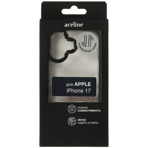 Купить Накладка  Aceline Silicone Side для Apple iPhone 17 черный  9277598. Характеристики, отзывы и цены в Донецке