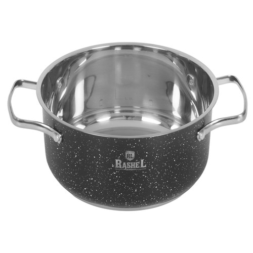 Купить Кастрюля Rashel Стефани R-306v 3.6 л 20 см черный  9320873. Характеристики, отзывы и цены в Донецке