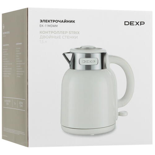 Купить Электрочайник DEXP EK-11MDWM белый  9071268. Характеристики, отзывы и цены в Донецке