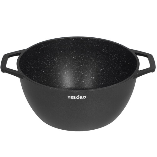 Купить Кастрюля Tesoro Florence Induction total TF6640tdi 4 л 25.1 см черный  9165236. Характеристики, отзывы и цены в Донецке