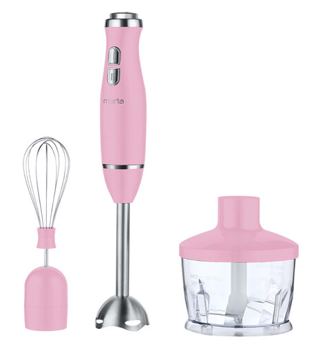 Купить Блендер погружной MARTA MT-1562 розовый  9058429. Характеристики, отзывы и цены в Донецке