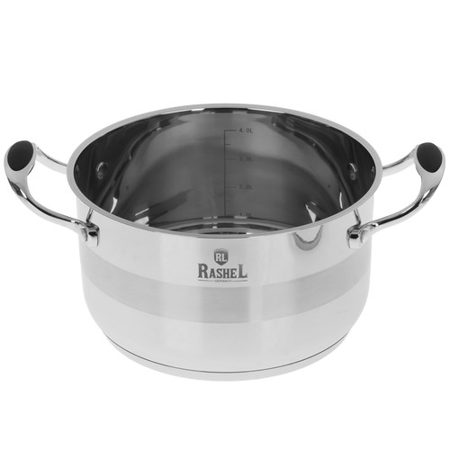 Купить Кастрюля Rashel Сильвер R-40-22 4 л 22 см серебристый  9320937. Характеристики, отзывы и цены в Донецке