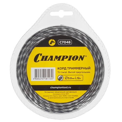 Купить Леска для триммеров Champion Tri-twist C7048  1216076. Характеристики, отзывы и цены в Донецке