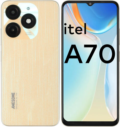 Купить 6.6" Смартфон Itel A70 256 ГБ золотистый  5441303. Характеристики, отзывы и цены в Донецке