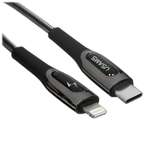 Купить Кабель круглый USAMS Lightning 8-pin - USB Type-C черный 1.2 м  5480393. Характеристики, отзывы и цены в Донецке