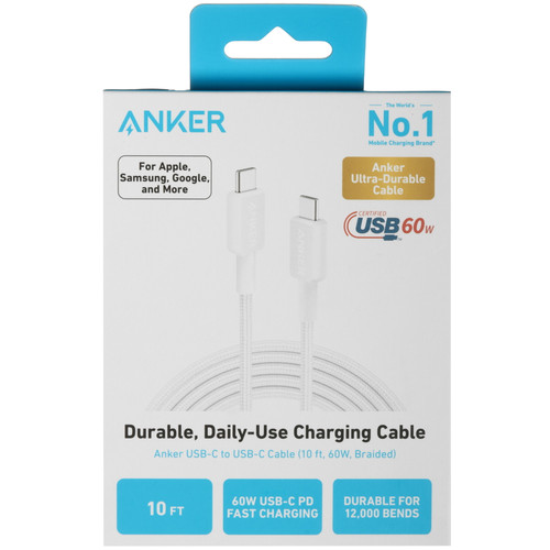 Купить Кабель Anker USB Type-C - USB Type-C белый  5637470. Характеристики, отзывы и цены в Донецке
