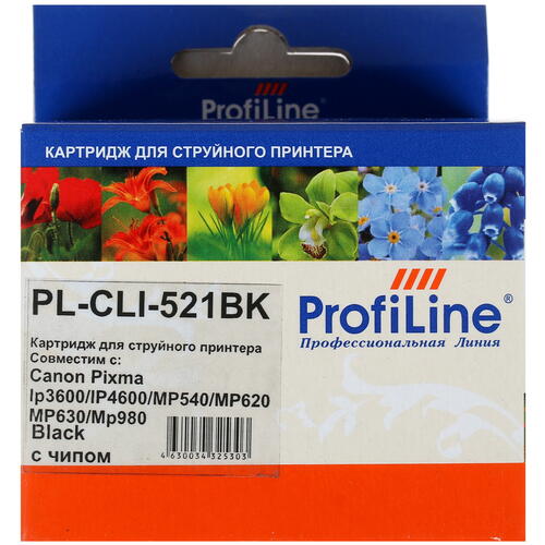 Купить Картридж ProfiLine PL-CLI521BK черный  0186067. Характеристики, отзывы и цены в Донецке