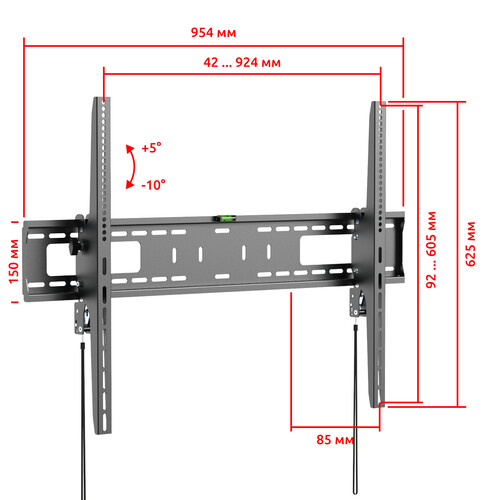 Купить Кронштейн для ТВ UNITEKI SNM1696 черный  9298841. Характеристики, отзывы и цены в Донецке