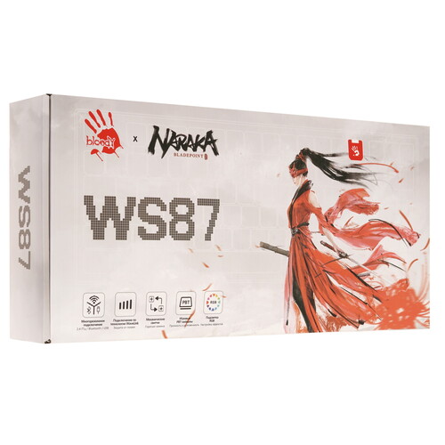 Купить Клавиатура  проводная + беспроводная A4Tech Bloody WS87 Naraka  5600519. Характеристики, отзывы и цены в Донецке