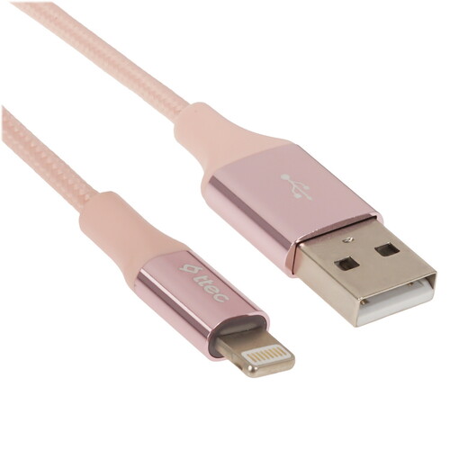 Купить Кабель круглый TTEC Lightning 8-pin - USB 2.0 Type-A розовый 1.2 м  9140786. Характеристики, отзывы и цены в Донецке