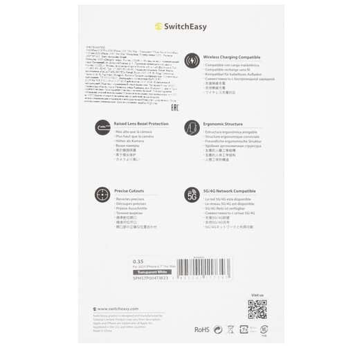 Купить Накладка  SwitchEasy Ultra Slim Case для Apple iPhone 15 Pro Max белый/прозрачный  9106813. Характеристики, отзывы и цены в Донецке