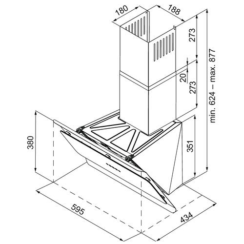 Купить Вытяжка наклонная KRONA URAN 600 DN BLACK 4S серый/черный  9046666. Характеристики, отзывы и цены в Донецке