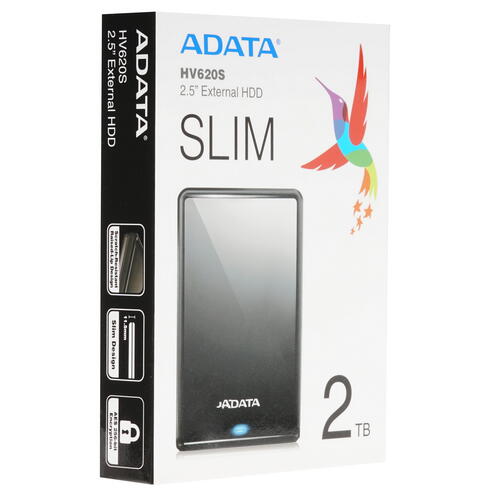Купить 2 ТБ Внешний HDD ADATA HV620 Slim [AHV620S-2TU31-CBK]  1291276. Характеристики, отзывы и цены в Донецке