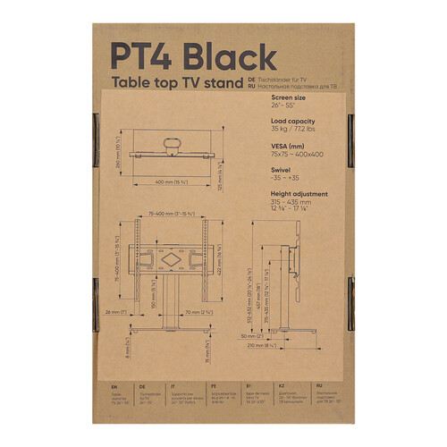 Купить Стойка с кронштейном ONKRON PT4  5470655. Характеристики, отзывы и цены в Донецке