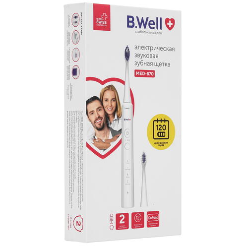 Купить Электрическая зубная щетка B.Well MED-870 белый  9053768. Характеристики, отзывы и цены в Донецке