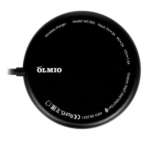 Купить Беспроводное зарядное устройство Olmio 043918  4854583. Характеристики, отзывы и цены в Донецке