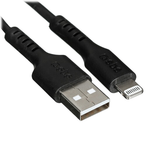 Купить Кабель витой SBS Lightning 8-pin - USB 2.0 Type-A черный 1 м  5471854. Характеристики, отзывы и цены в Донецке