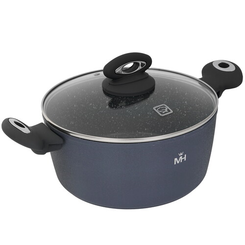 Купить Кастрюля MercuryHaus Granite MC - 1729 4 л 24 см черный  9150955. Характеристики, отзывы и цены в Донецке