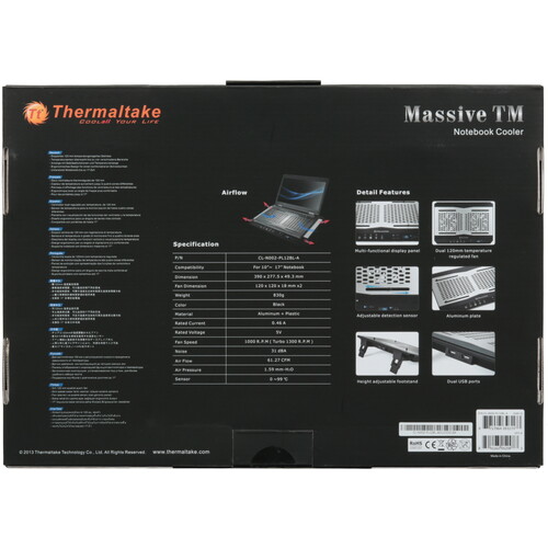 Купить Охлаждающая подставка Thermaltake Massive TM черный  5624057. Характеристики, отзывы и цены в Донецке