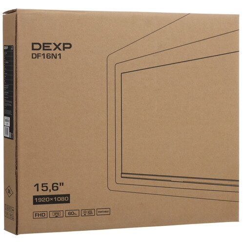 Купить 15.6" Монитор DEXP DF16N1 черный  9152397. Характеристики, отзывы и цены в Донецке