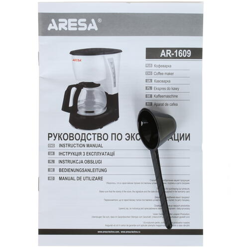 Купить Кофеварка капельная Aresa AR-1609 белый  8111684. Характеристики, отзывы и цены в Донецке