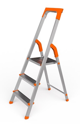 Купить Стремянка односекционная SARAYLI ЕВРОПА  9292123. Характеристики, отзывы и цены в Донецке