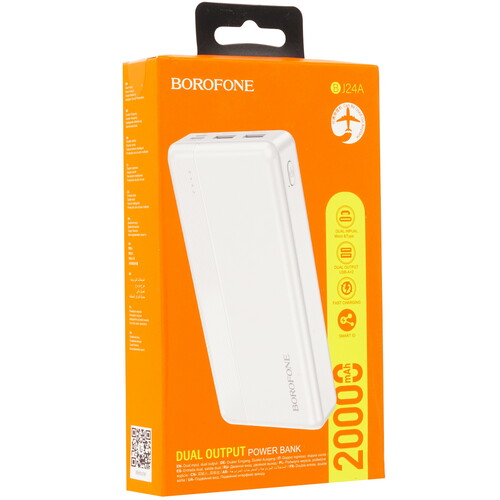 Купить Портативный аккумулятор Borofone BJ24A белый  9938324. Характеристики, отзывы и цены в Донецке