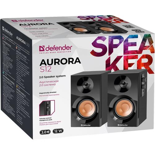 Купить Колонки Defender Aurora S12 черный  6605205. Характеристики, отзывы и цены в Донецке
