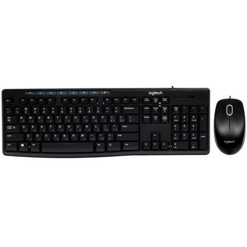 Купить Клавиатура+мышь  проводная  Logitech MK200 черный  5472002. Характеристики, отзывы и цены в Донецке