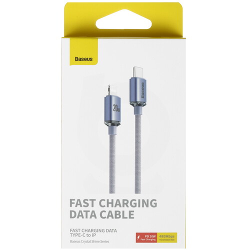Купить Кабель круглый Baseus Lightning 8-pin - USB Type-C фиолетовый 2 м  5627610. Характеристики, отзывы и цены в Донецке