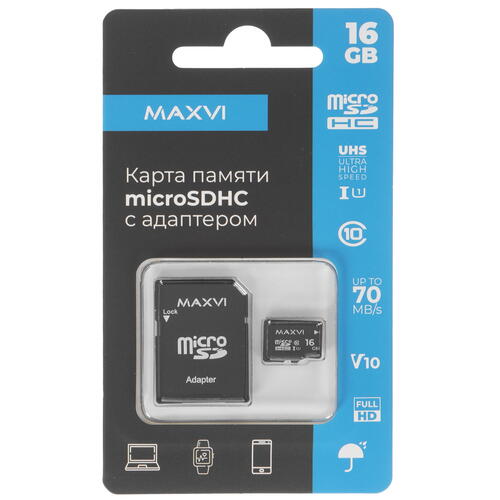 Купить Карта памяти MAXVI microSDHC 16 ГБ [MSD16GBC10V10]  9098889. Характеристики, отзывы и цены в Донецке