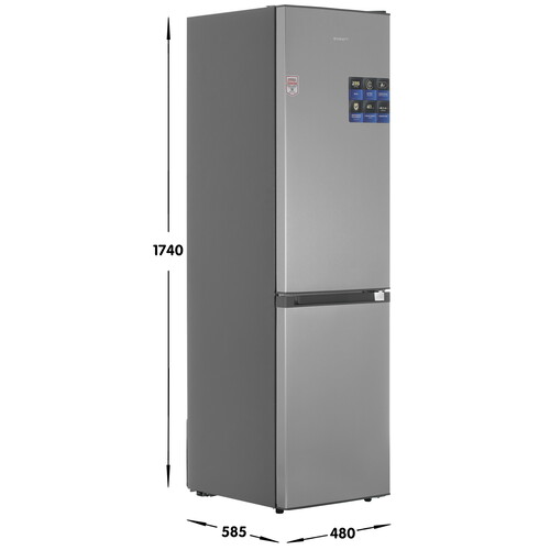Купить Холодильник с морозильником   KRAFT KF-NF282X серый  9131516. Характеристики, отзывы и цены в Донецке